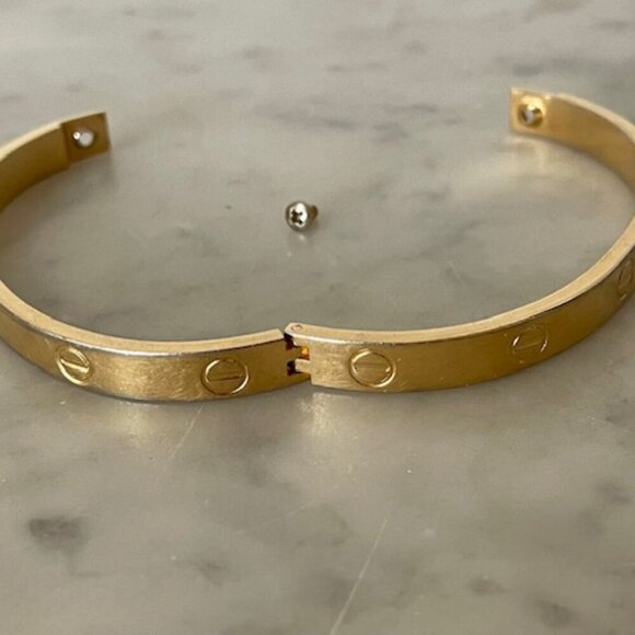 CHARLES REVSON Love Bracelet by Aldo Cipullo 1970 Gold Elecroplate - Picture 6 of 17